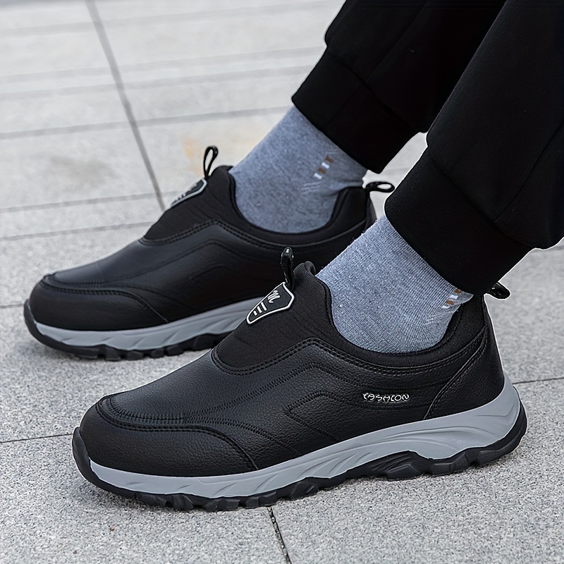 middle aged and elderly mens outdoor leisure walking shoes waterproof anti skid slip on dad shoes for sring autumn and winter details 3