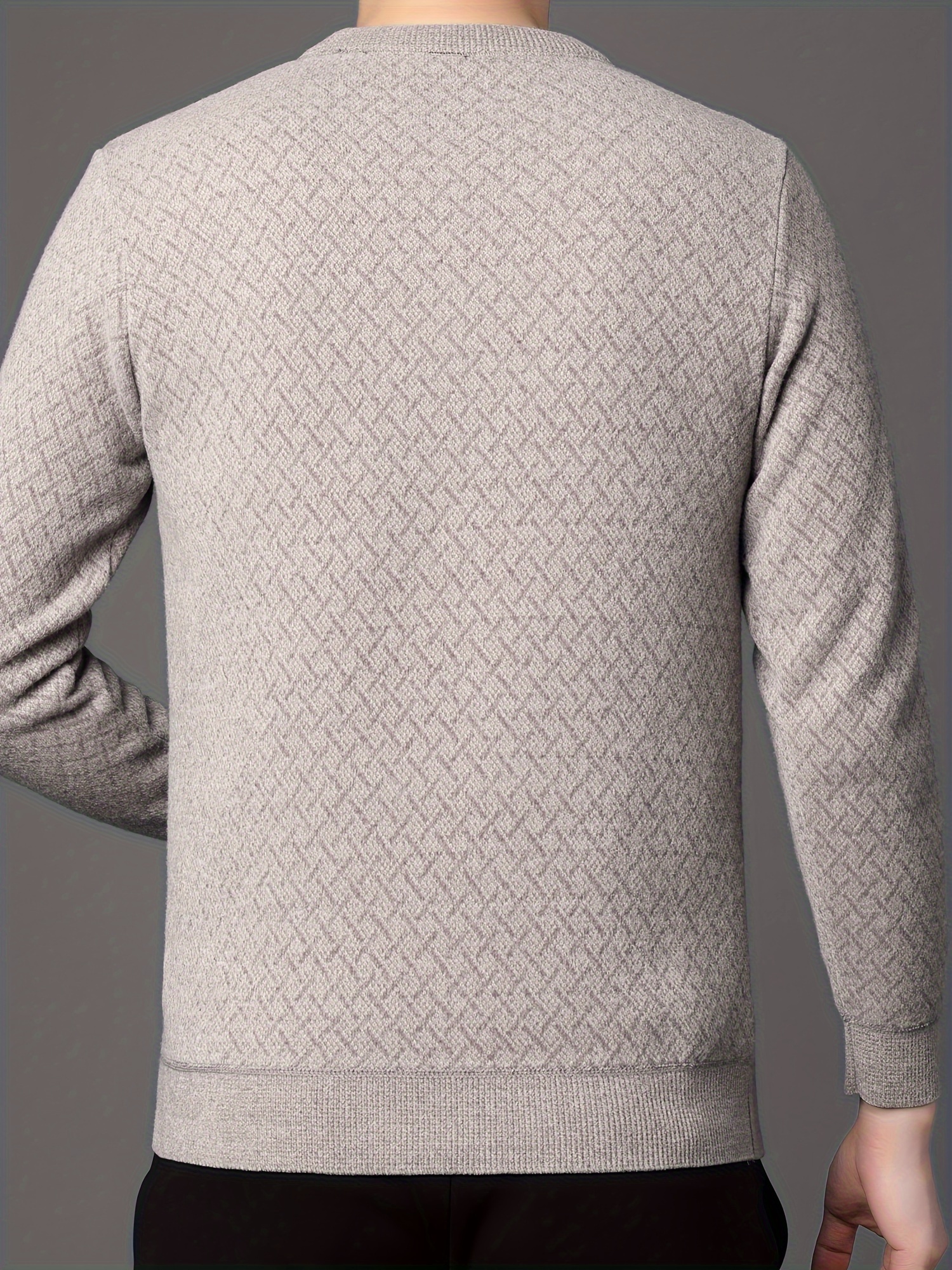 all match knitted sweater mens casual warm high stretch crew neck pullover sweater for men fall winter details 1