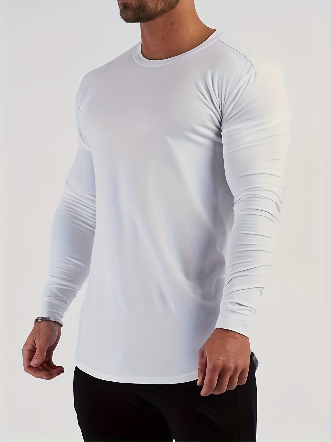 mens autumn and winter thickened warm skin friendly soft sweater skinny long sleeve warm undershirts tops details 2